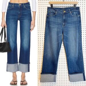 Mother | The Checkerboard Duster Flood Cuff Jeans In Bunny Hop Size 29